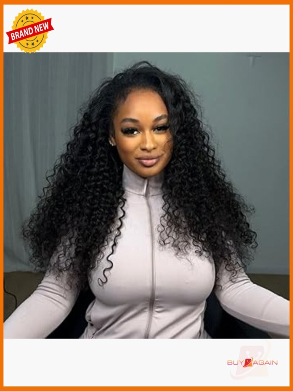 100% Human Hair Water Wave Glueless Half Wig 3 in 1 Drawstring Seamless Clip Ins
